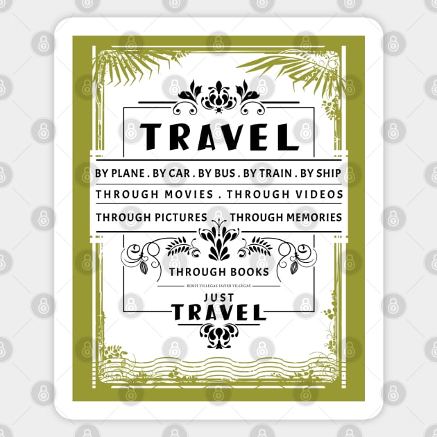 Just Travel Sticker by vjvgraphiks